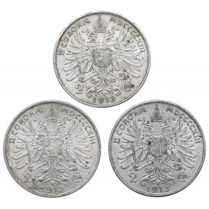 Węgry, Zestaw 2 korony 1913