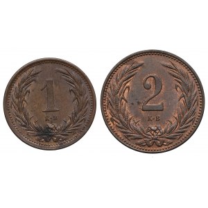 Maďarsko, sada 1 plnidla 1894 a 2 plničiek 1896