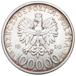 Third Republic, 100,000 zloty 1990 Solidarity type B
