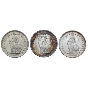 Szwajcaria, Zestaw 2 franki 1963-65