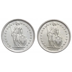 Szwajcaria, Zestaw 2 franki 1964 i 1967