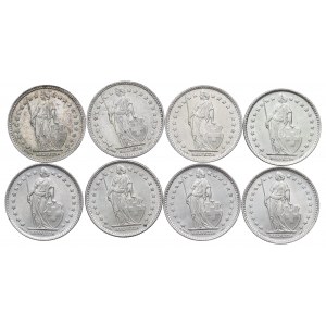 Švajčiarsko, sada 1 frank 1914-67