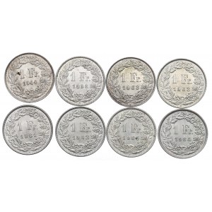 Switzerland, Lot of 2 francs 1944-64