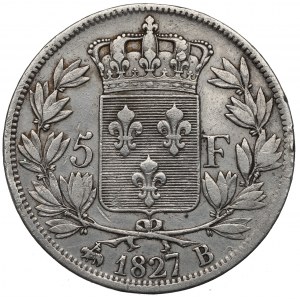 Francja, 5 franków 1827
