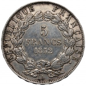 Francja, 5 franków 1852