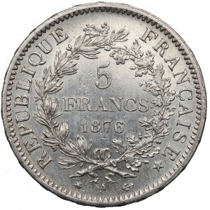 Francja, 5 franków 1876