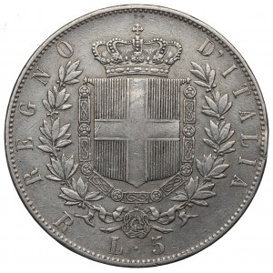 Taliansko, 5 lír 1876