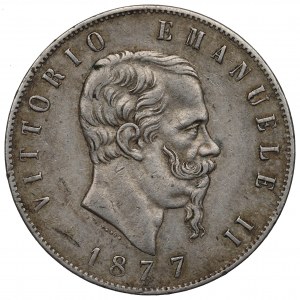 Italy, 5 lira 1877