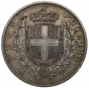 Włochy, 5 lirów 1877