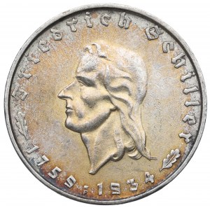 Nemecko, Tretia ríša, 2 známky 1934 Schiller