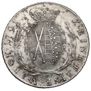 Nemecko, Sasko, Frederick August, Thaler 1791