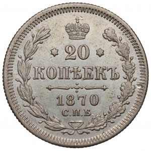 Russia, Alexander II, 20 kopecks 1870 HI