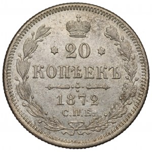Russia, Alexander II, 20 kopecks 1872 HI