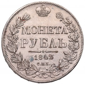 Russland, Nikolaus I., Rubel 1842 АЧ