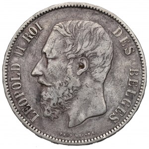 Belgium, 5 francs 1870