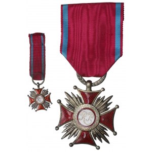 Second Republic, Silver Cross of Merit with miniature, Gontarczyk