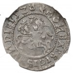 Sigismund I. der Alte, Halber Pfennig 1528, Vilnius - Seltenheit MONEA NGC MS62