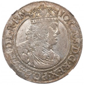 John II Casimir, 18 groschen 1658, Cracow - NGC AU Details