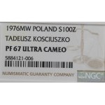 PRL, 100 zloty 1976 - Kosciuszko NGC PF67 UC