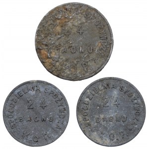 II RP, Set of 20, 50 groszy and 1 zloty, 24 baon KOP Sejny