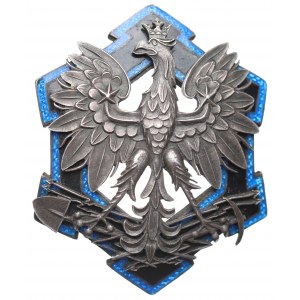 II RP, odznak Vojenskej ženijnej školy komunikačnej triedy - Gontarczyk strieborný