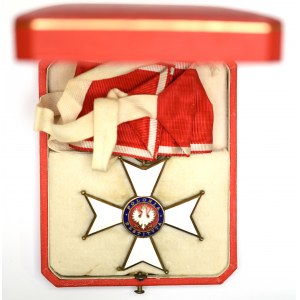 II RP, Kommandeurskreuz des Ordens der Polonia Restituta in einem Etui