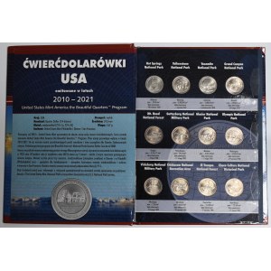 USA, Komplet ćwierćdolarówek The beautiful Progra 2010-2021 (56 egz)