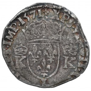 France, Charles IX, Teston 1571, Bayonne