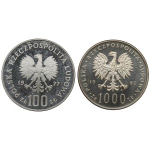 Poľská ľudová republika, sada 100 a 1 000 zlotých