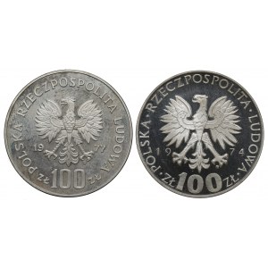 Poľská ľudová republika, sada 100 zlotých 1974 a 1977
