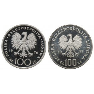 Poľská ľudová republika, sada 100 zlotých 1976 a 1977