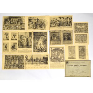Francja, zestaw pocztówek w pamiątkowej kopertce, początek XX w.