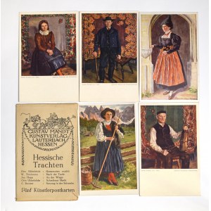 Nemecko, súbor pohľadníc vo vyhradenej obálke, začiatok 20. storočia.