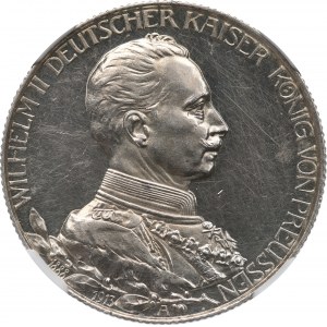 Germany, Preussen, 3 mark 1913 - 25 years of Wilhelm II reign - NGC Proof Det.