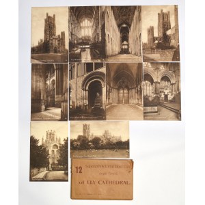 Wielka Brytania, Zestaw pocztówek Katedra Ely w dedykowanej kopertce, pocz. XX w.