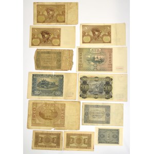 Poland, Second Republic, set of banknotes