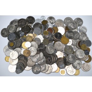 PRL, Świat, Zbiór monet (1,6 kg)