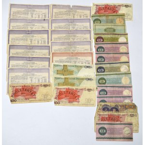 People's Republic of Poland, Pewex, Set of vouchers and banknotes