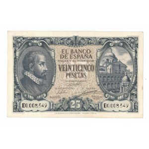 Spain, 25 pesetas 1940