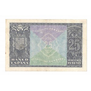Spain, 25 pesetas 1940