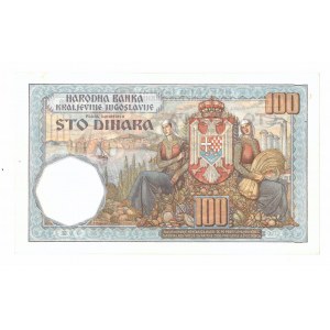 Jugoslavia, 1000 dinars 1941 and 100 dinars 1929