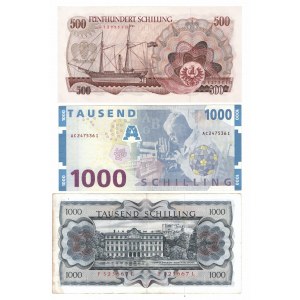 Austria, 500, 1000 shillings