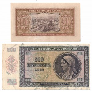 Bulgarien, 200 Leva 1943, 500 Leva 1942