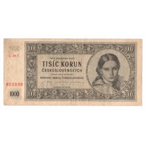 Československo, 1000 korun 1945