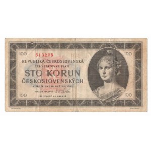 Tschechoslowakei, 100 Kronen 1945