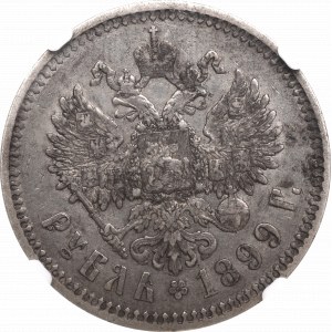 Rosja, Mikołaj II, Rubel 1899 FZ - NGC AU50