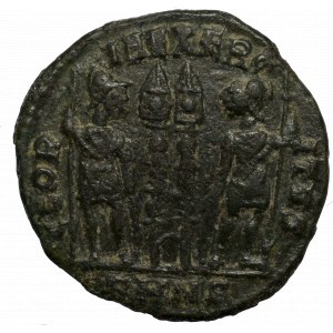 Rímska ríša, Konštantín II, Follis Nikomedia- GLORIA EXERCITVS