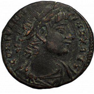 Rímska ríša, Konštantín II, Follis Alexandria- GLORIA EXERCITVS