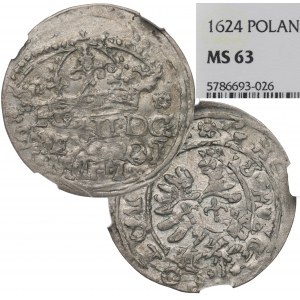 Sigismund III, Groschen 1624, Bromberg - NGC MS63