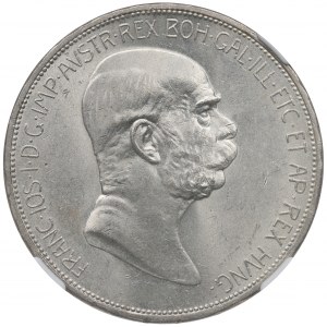 Österreich, Franz Joseph, 5 Kronen 1908 - 60. Jahrestag der Herrschaft von NGC MS62